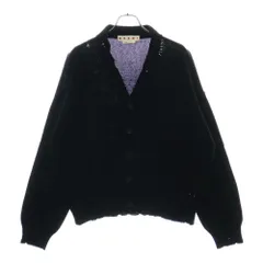 MARNI (マルニ) 24SS DESTROY CARDIGAN デストロイ ロゴ刺繍 コットンカ ーディガン ブラック CDMG0120A0のサムネイル