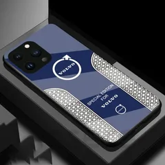 スマホケース iPhoneケース ボルボ アイフォンケース 耐衝撃 iPhone13 iPhone14 iPhone15 iPhone16 iPhone17 全機種対応 ガラスケース ハードケース iPhoneアクセサリー ブルー
