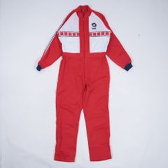 返品可◆現行サイズＭ程◆美品 80年代のヤマハ テクニカルセンター ストロボ 長袖オールインワンつなぎ 日本製 正規品◆N590M