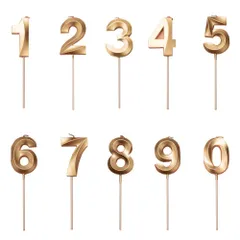 【特価】YIXINLYMY キャンドル ろうそく 誕生日 数字 10個入り ろうそく バースデーキャンドル 3Dシェイプ バースデーケーキ ゴールドグリッターバースデー バースデーアニバーサリーウェディングパーティー卒業パーティーの装飾装飾 0~9 (各数字1