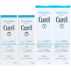 キュレル 潤浸保湿化粧水3 潤浸保湿乳液 各2個セット 化粧水2+乳液2 青