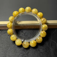 上級 EU製 ★黄金タイチンルチル★ブレスレット パワーストーン 天然石B 金運 お守り ギフト 12.9-13.7mm ZB8188