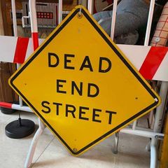 ヴィンテージ 看板 [S-66] DEAD END STREET 行き止まり ストリートサイン アメリカン雑貨 ロードサイン ガレージ