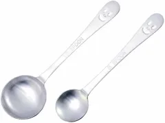 【迅速発送】下村企販 計量 スプーン 15ml 5ml 2本セット 【日本製】 ステンレス 食洗機対応 柄が長い 底からすくえる 小さじ 大さじ ツヤ消し仕上げ カトラリー ニコシリーズ 燕三条 45729