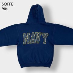 SOFFE 90s USA製 ロゴ USNAVY パーカー リフレクター 古着