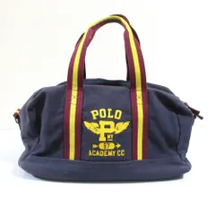 良品 POLO RALPH LAUREN ポロラルフローレン 2way キャンバス ジム ダッフル ミディアム ボストンバッグ ショルダーバッグ ネイビー メンズ レディース 古着 中古 USED