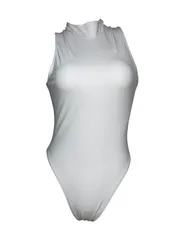 SWIMHXBY 競泳水着 レディース 白 バックジップ PU ウォーターポロ S-7XL