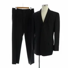 ディー&ジー ドルガバ ドルチェ&ガッバーナ D&G スーツ セットアップ 上下 テーラードジャケット パンツ ストライプ ロゴ 長袖 総裏地 サイドベンツ ネーム刺繍入り 48 M 黒 ブラック ■GY18 /MQ