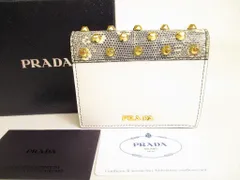 希少】 【未使用保管品】 プラダ PRADA シティカーフ レザー ゴールド