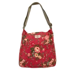 キャスキッドソン Cath Kidston ショルダーバッグ 斜め掛け 肩掛け 2WAY キャンバス マグネット開閉  A4サイズ収納可 大容量 総柄 花柄 ピンク