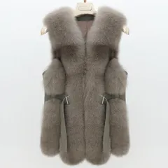 新品限定★最高級↑フォックス ベスト★毛皮リアルファー/人気オシャレ流行