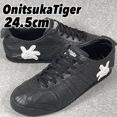 0485美品【値下げ不可※オニツカタイガー】メキシコ66 24.5cm ブラック ミッキー ディズニーコラボ