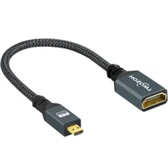 ★Micro HDMI to HDMI変換アダプタ Twozoh Micro HDMI変換ケーブル Type D(オス)-Type A(メス) 延長ケーブル- 3D/4K 1080P