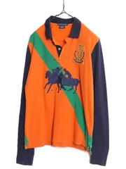 【お得なクーポン配布中!】 ダブルポニー ラルフローレン 鹿の子 長袖 ポロシャツ レディース XL ポロ ラガーシャツ タイプ ラグビー シャツ 長袖シャツ 大きいサイズ