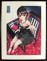[중고] 원화 일러스트 보드 부속품 포함) 그리운 그녀의 키우는 방법 후카사키 생활 전 A3 프리모 아트 <카토 메구미 드레스 ver.>
