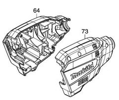 マキタ makita 18V 充電式スプリットモータ MUX19DZ 用 ハウジングセット品 1830D5-4 部品 補給 修理 パーツ 刈払機 草刈り機 草刈 草刈機のサムネイル