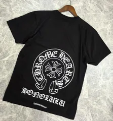 【中古】 Chrome Hearts （クロムハーツ） CH T-SHRT LTD ホノルル限定 バックホースシュー プリント 半袖 Tシャツ メンズ 半袖カットソー ブラック Lサイズのサムネイル