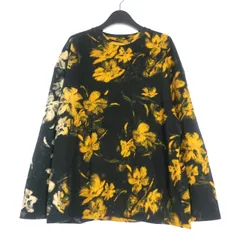 ジルサンダー JIL SANDER 23AW Floral print ロングスリーブTシャツ カットソー 長袖 S ブラック 黒 J61GC0004 J20089 国内正規のサムネイル