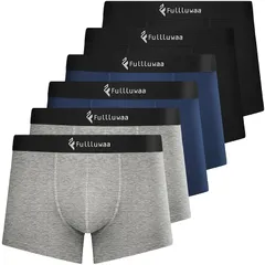 [Fullluwaa] ボクサーパンツ メンズ 下着 前閉じ 6枚セット コトン ブランド 下着 吸水速乾 男性 下着 メンズ ボクサー プレゼント 父の日