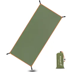 【数量限定】90*210cm アーミーグリーン 防水シート ピクニック 登山 キャンプ アウトドア 収納バッグ付き 雨除け 耐水圧3000mm 両面防水 【90/145/180/210/240/270/300cm】 レジャーシート グランドシート 防水 テントのサムネイル