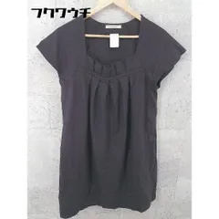◇ Perle Peche ペルルペッシュ 半袖 膝丈 ワンピース サイズ38 ダークブラウン レディース 【中古】 【1002802398087】のサムネイル