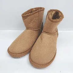 ■ ⊇ Abraham Moon 無地 ツイード ムートンショートブーツ サイズ ブラウン系 レディース E  【1506230023738】