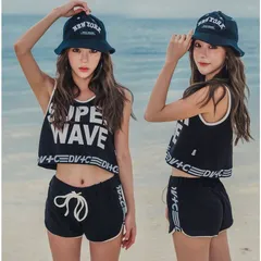 水着 送料無料タンキニ 体型カバー3点セット水着 ビキニ韓国風 レディースファッション セクシー可愛い 水着セパレート スイムウェア女性用#curio576