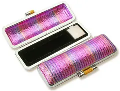 印鑑ケース おしゃれ はんこケース かぐや ケース ピンク 10.5mm～12mm 朱肉付き 印鑑収納 女性 プレゼントやギフト 10.5ミリ 12ミリ 実印 銀行印 認印 個人ハンコ