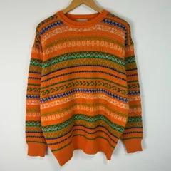 90s vintage ニット　セーター　総柄　ストリート　古着　長袖　オーバーサイズ