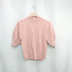 ◇ ⊂ N. Natural Beauty Basic ハイネック 半袖 サマーニットカットソー サイズM ピンク レディース E  【1502030026924】