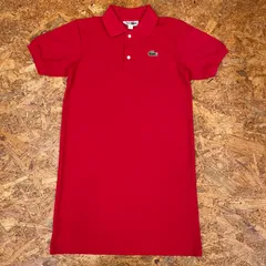 ヴィンテージ LACOSTE 半袖ポロ ワンピース キッズサイズ レッド ラコステ KIDS 子供服 鹿の子 ラコステ ビンテージ vintage ユーズド USED 古着