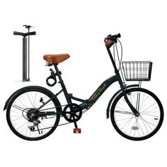 新品未開封】折りたたみ自転車 24インチ ダークグリーン 各種付属品
