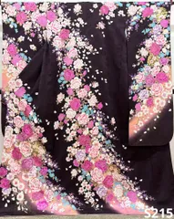 振袖 刺繍 金彩 ストーン 牡丹 桜 紋意匠 正絹 S215