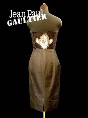 【未使用・新品】【公式正規取扱い】JeanPaulGAULTIER(ジャンポールゴルチェ) インポート レースカメオベアトップドレス(BLACK)