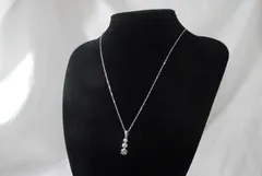 モアサナイト 1.8CT 1.8カラット ペンダント ネックレス スリーストーン silver925 GRA 鑑定書 レディース