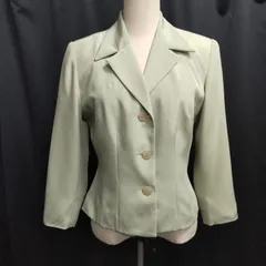 美品★HUGO BUSCATI【HUGO BUSCATI】 テーラードジャケット シルク100％【6/レディースS-M程度/ライトグリーン】アウター/Jacket◆BJ044-gのサムネイル
