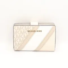 美品 マイケルコース マルチカラー ゴールド金具 レディース折り財布 2000000 NSK INU