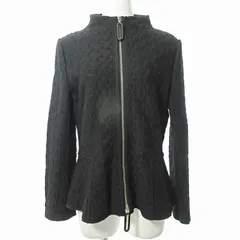 ジョルジオアルマーニ GIORGIO ARMANI ジップアップ ジャケット ブルゾン ボトルネック ダブルジップ 黒 44 国内正規品 0709 ■GY26のサムネイル