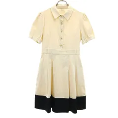 Kate Spade ケイトスペード 半袖 ハーフボタン ワンピース 0 オフホワイト系 レディース 古着