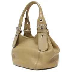 HIROFU ヒロフ バッグ ベージュ レザー トートバッグ ハンドバッグ ロゴ イタリア製 ブランド カバン シンプル オフィス カジュアル【レディース】