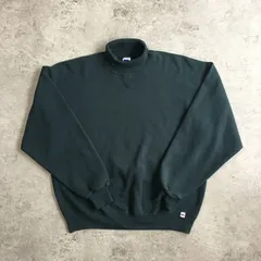 90s USA製 RUSSELL Turtleneck Plain Sweatshirt ラッセル タートルネック 無地スウェット ハイネック