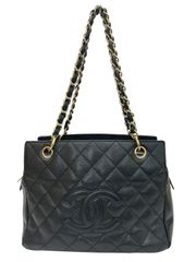 シャネル CHANEL マトラッセ キャビア  スキン ギャランティカード 7番台 ゴールド金具 チェーントート ショルダーバッグ ハンドバッグ ココマーク ♯1073012116