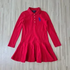ポロ Ralph Lauren(ラルフローレン) キッズ 赤 長袖 ワンピース