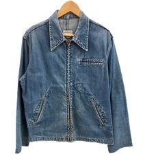 ヴィンテージ vintage 50's 50年代 Al.Miller デニムワークジャケット ボックス GRIPPER ZIPPER Chest 42 Sleeve 33 ジャケット ブルー 101MT-4179