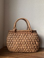 Fabric by ベストオブモリス 山葡萄のかごバッグ 六角花編み - メルカリ