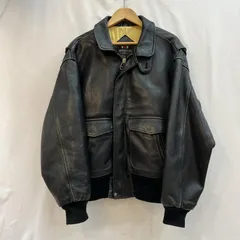 VAN レザージャケット 牛革　黒　LL 牛革】VAN JAC レザージャケット 黒 LL フライトジャケット 本革