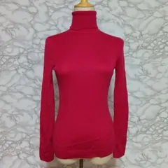 UNIQLO　ユニクロ　 レディース　タートルネック　ニットセーター　【L】レッド　赤　ウール100%