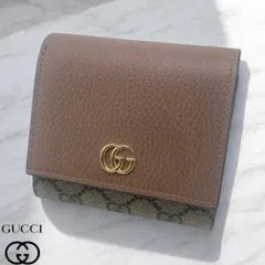 GUCCI グッチ GGマーモント　ウォレット　GGスプリーム　ダブルG 二つ折り財布598587