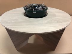 七輪テーブル　イカスミ塗装 七輪テーブル イカスミ塗装品 - メルカリ