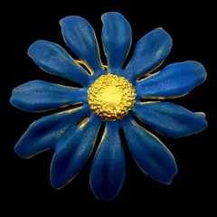 KENZO ケンゾー　ピンブローチ　花　ブルー　青 KENZO ケンゾー ピンブローチ 花 ブルー 青 - メルカリ